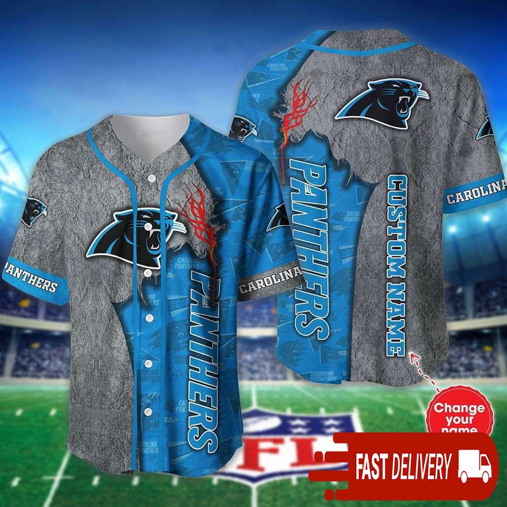 Personalized Carolina Panthers Baseball Jersey Shirt NLF Gifts For Fans