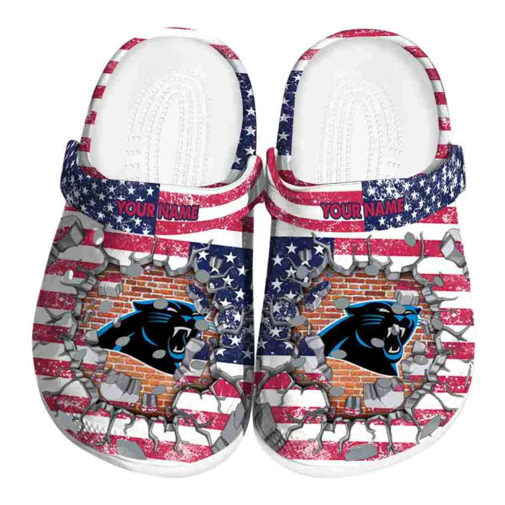 Personalized Carolina Panthers Freedom Splinter ClogTVC180103