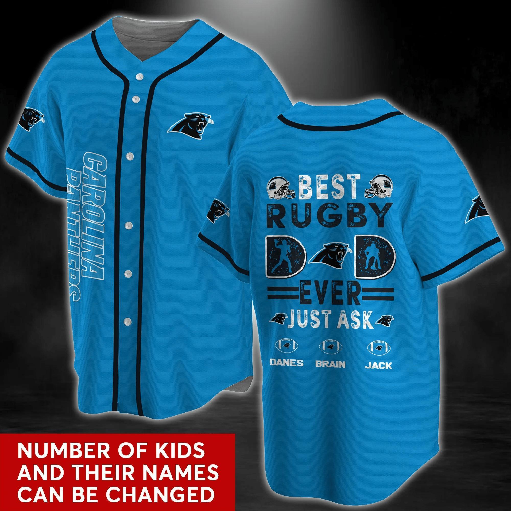 Personalized Carolina Panthers NLF Baseball Jersey Shirt