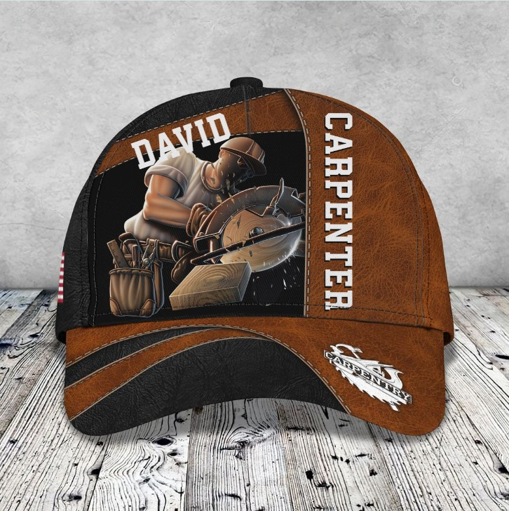 Personalized Carpenter Hat for Husband, Dad, Customized Carpentry Retro Cap for Men Trucker Hats Custom Hats Gifts For Men & Women