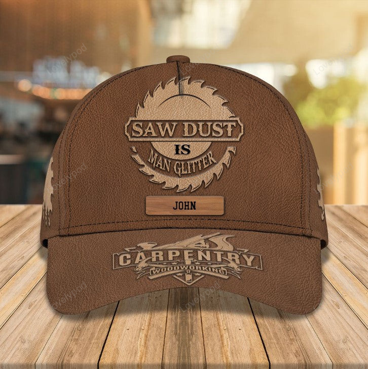 Personalized Carpentry 3D Classic Cap for Carpenter, Carpentry Hat for Dad Gift Trucker Hats Custom Hats Gifts For Men & Women