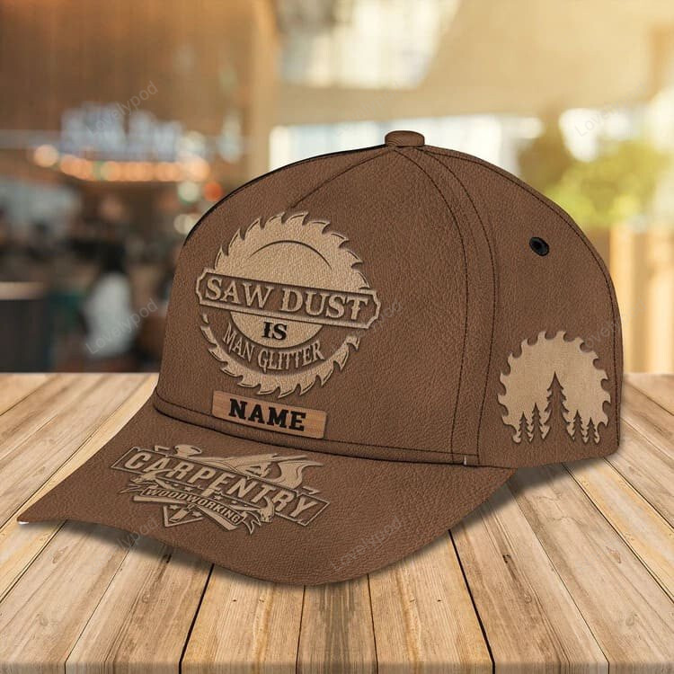 Personalized Carpentry 3D Classic Cap for Carpenter, Carpentry Hat for Dad Gift Trucker Hats Custom Hats Gifts For Men & Women