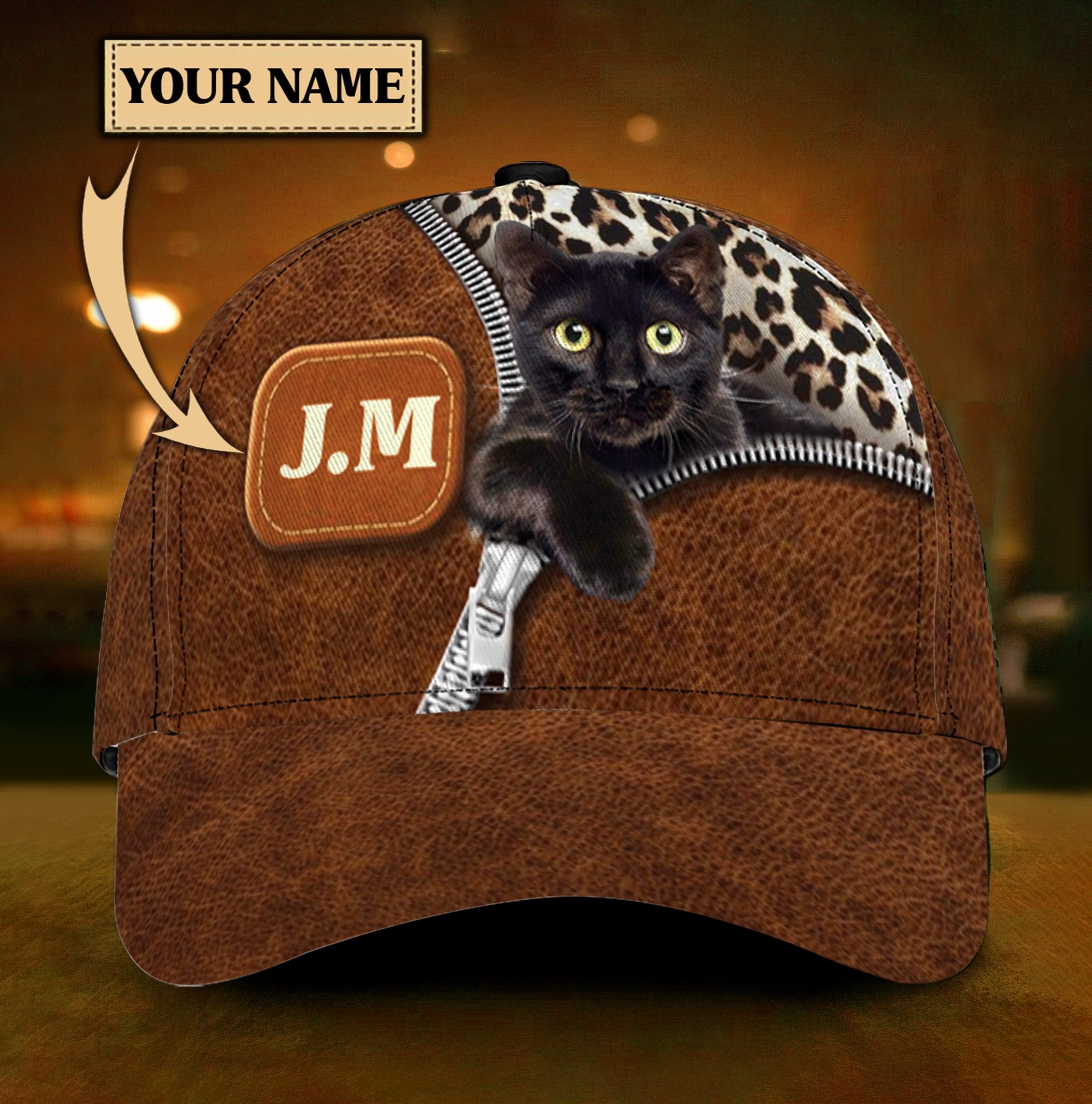 Personalized Cat Classic Cap, Personalized Gift for Cat Lovers, Cat Mom, Cat Dad Trucker Hats Custom Hats Gifts For Men & Women