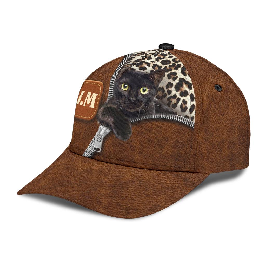 Personalized Cat Classic Cap, Personalized Gift for Cat Lovers, Cat Mom, Cat Dad Trucker Hats Custom Hats Gifts For Men & Women