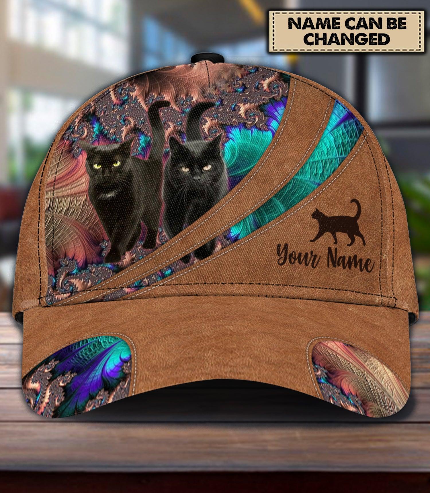 Personalized Cat Classic Cap, Personalized Gift for Cat Lovers, Cat Mom, Cat Dad Trucker Hats Custom Hats Gifts For Men & Women