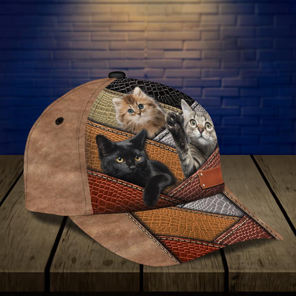 Personalized Cat Classic Cap, Personalized Gift for Cat Lovers, Cat Mom, Cat Dad Trucker Hats Custom Hats Gifts For Men & Women