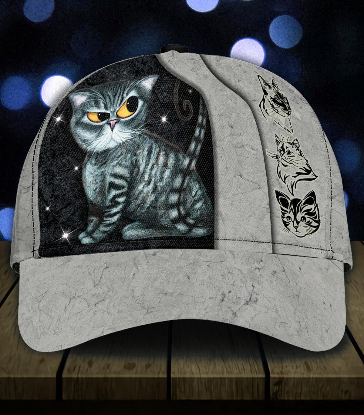 Personalized Cat Classic Cap, Personalized Gift for Cat Lovers, Cat Mom, Cat Dad Trucker Hats Custom Hats Gifts For Men & Women