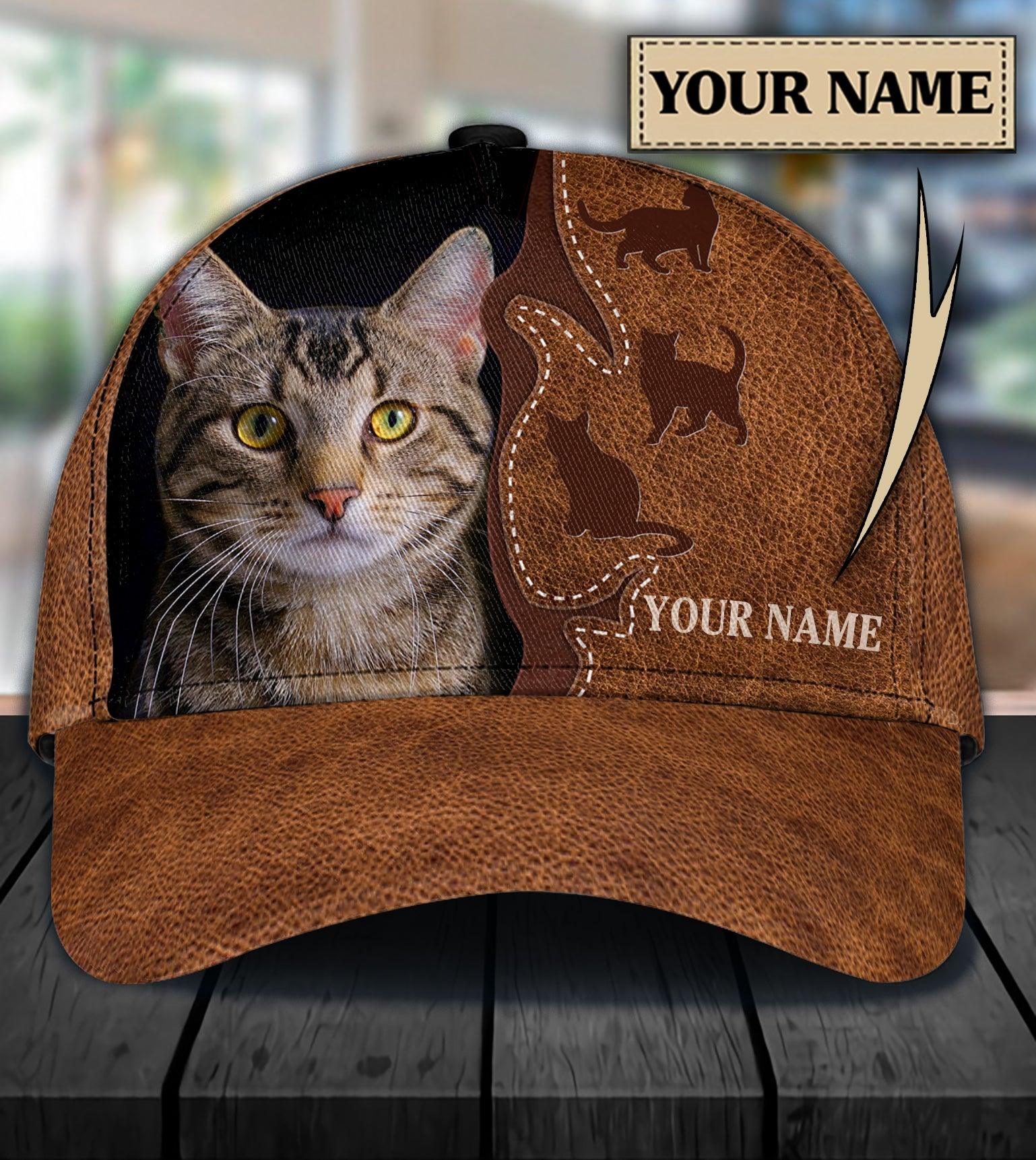 Personalized Cat Classic Cap, Personalized Gift for Cat Lovers, Cat Mom, Cat Dad Trucker Hats Custom Hats Gifts For Men & Women