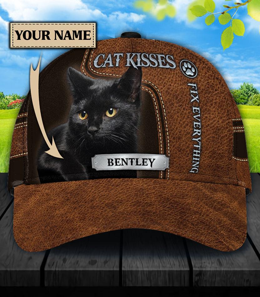 Personalized Cat Classic Cap, Personalized Gift for Cat Lovers, Cat Mom, Cat Dad Trucker Hats Custom Hats Gifts For Men & Women