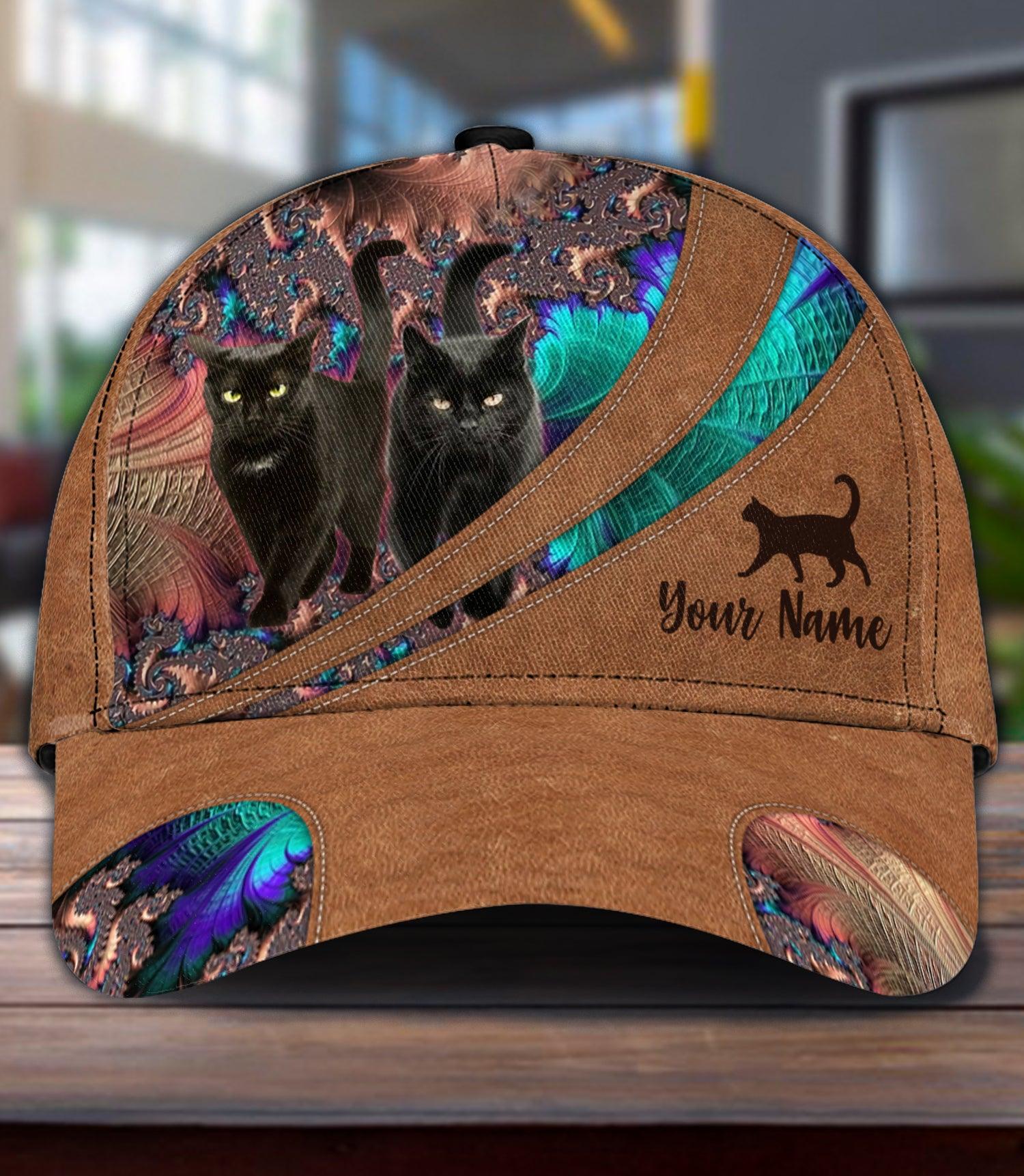 Personalized Cat Classic Cap, Personalized Gift for Cat Lovers, Cat Mom, Cat Dad Trucker Hats Custom Hats Gifts For Men & Women