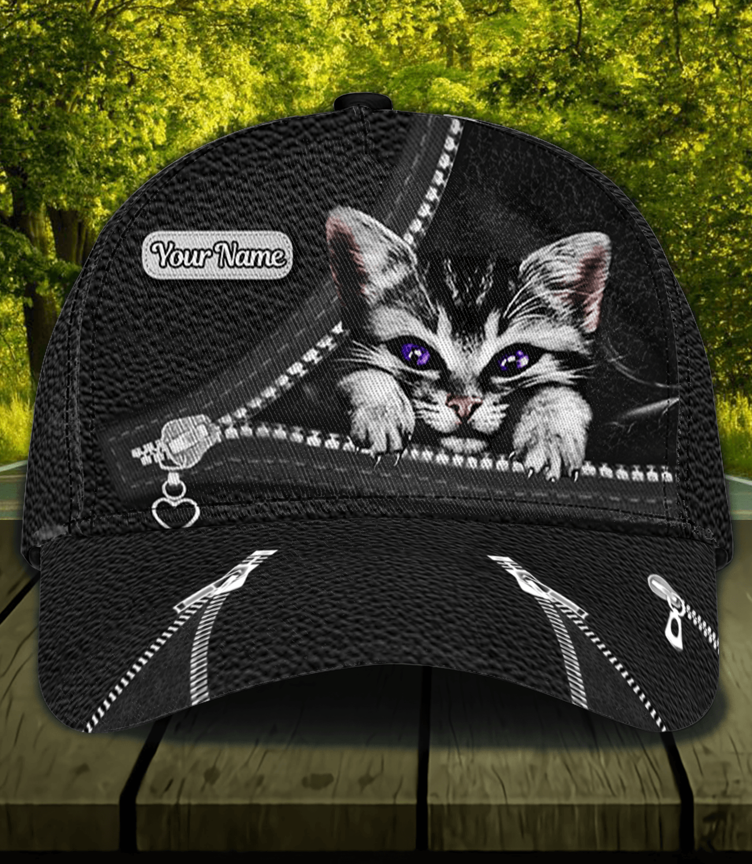 Personalized Cat Classic Cap, Personalized Gift for Cat Lovers, Cat Mom, Cat Dad Trucker Hats Custom Hats Gifts For Men & Women