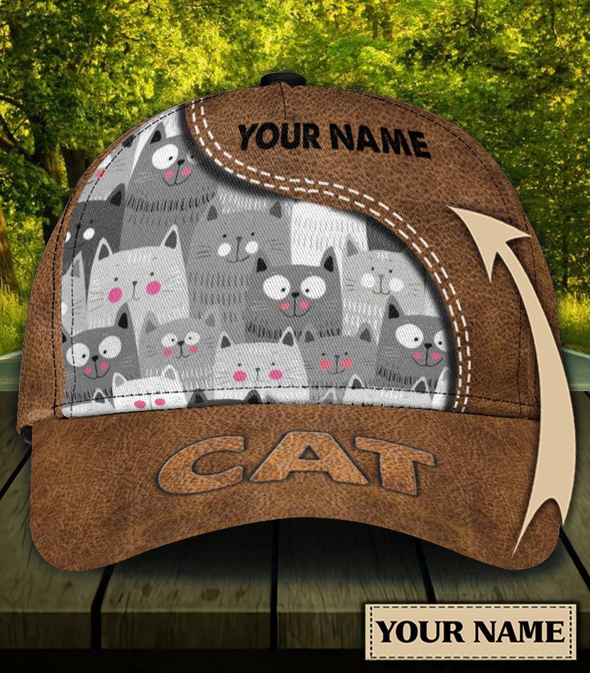 Personalized Cat Classic Cap, Personalized Gift for Cat Lovers, Cat Mom, Cat Dad Trucker Hats Custom Hats Gifts For Men & Women