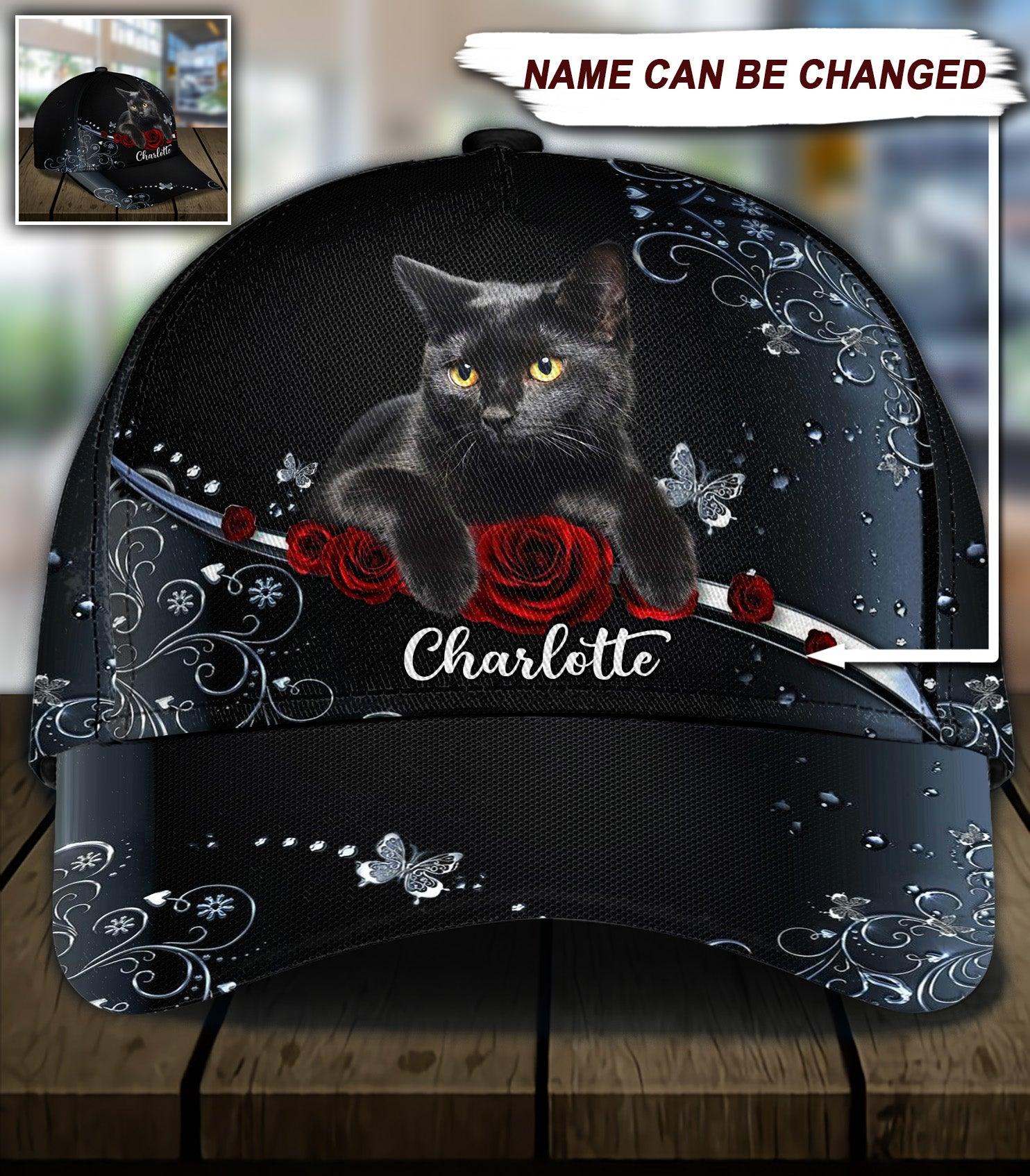 Personalized Cat Classic Cap, Personalized Gift for Cat Lovers, Cat Mom, Cat Dad Trucker Hats Custom Hats Gifts For Men & Women