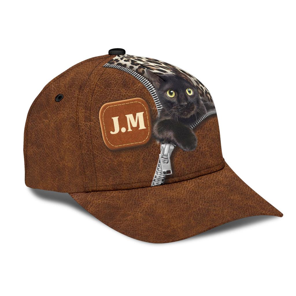 Personalized Cat Classic Cap, Personalized Gift for Cat Lovers, Cat Mom, Cat Dad Trucker Hats Custom Hats Gifts For Men & Women