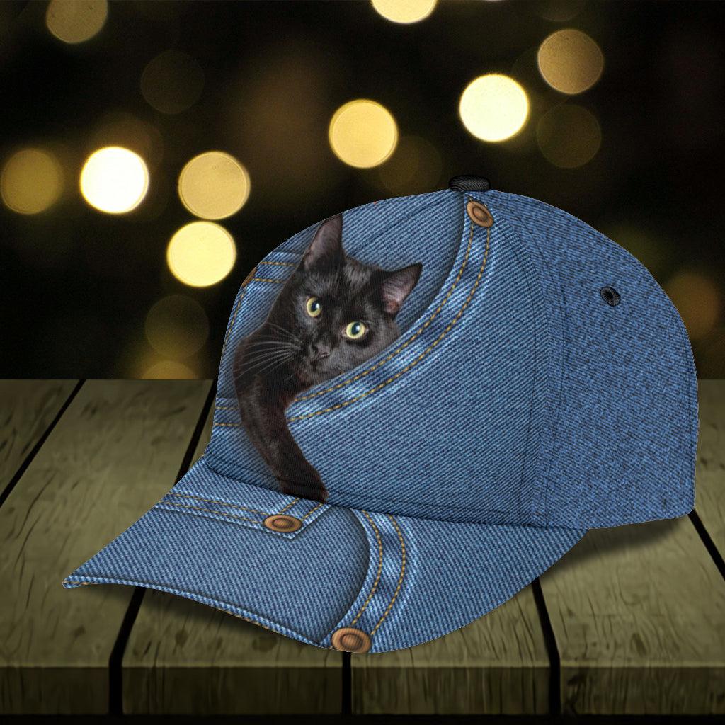 Personalized Cat Classic Cap, Personalized Gift for Cat Lovers, Cat Mom, Cat Dad Trucker Hats Custom Hats Gifts For Men & Women