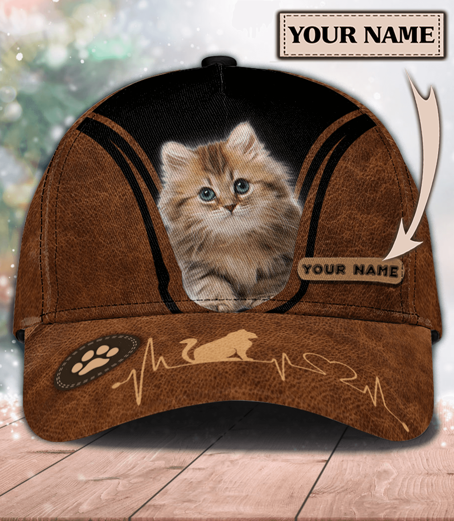 Personalized Cat Classic Cap, Personalized Gift for Cat Lovers, Cat Mom, Cat Dad Trucker Hats Custom Hats Gifts For Men & Women