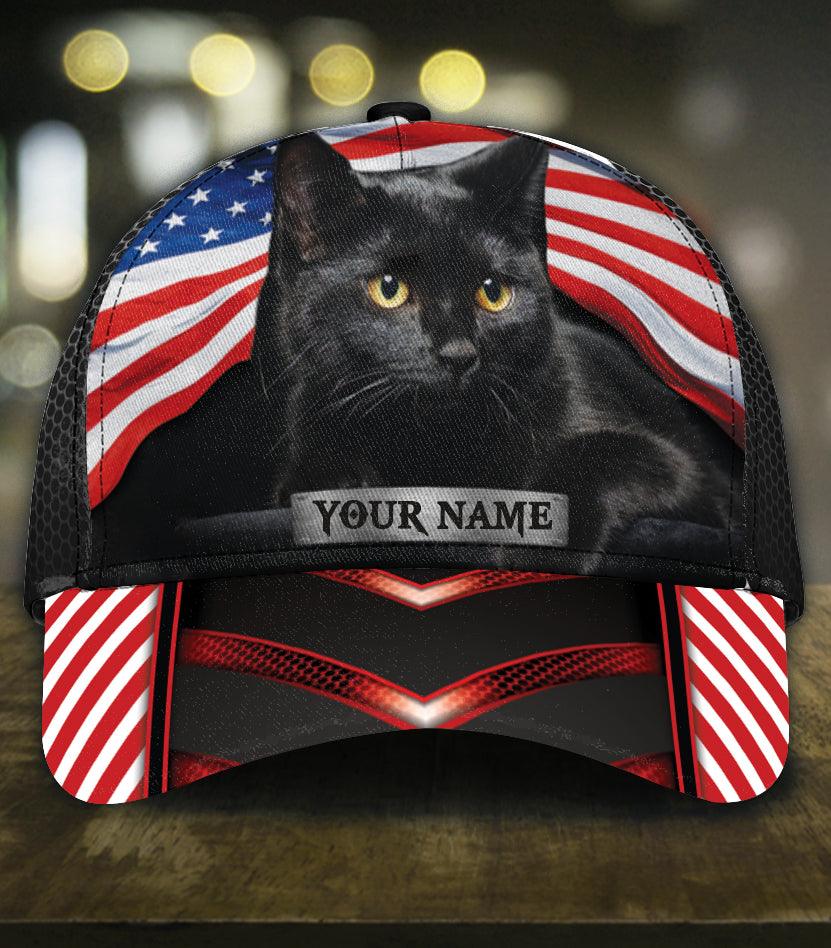 Personalized Cat Classic Cap, Personalized Gift for Cat Lovers, Cat Mom, Cat Dad Trucker Hats Custom Hats Gifts For Men & Women