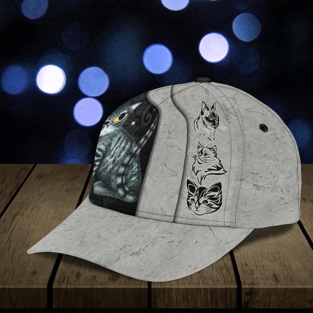 Personalized Cat Classic Cap, Personalized Gift for Cat Lovers, Cat Mom, Cat Dad Trucker Hats Custom Hats Gifts For Men & Women