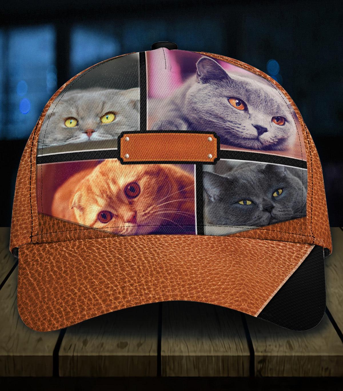 Personalized Cat Classic Cap, Personalized Gift for Cat Lovers, Cat Mom, Cat Dad Trucker Hats Custom Hats Gifts For Men & Women