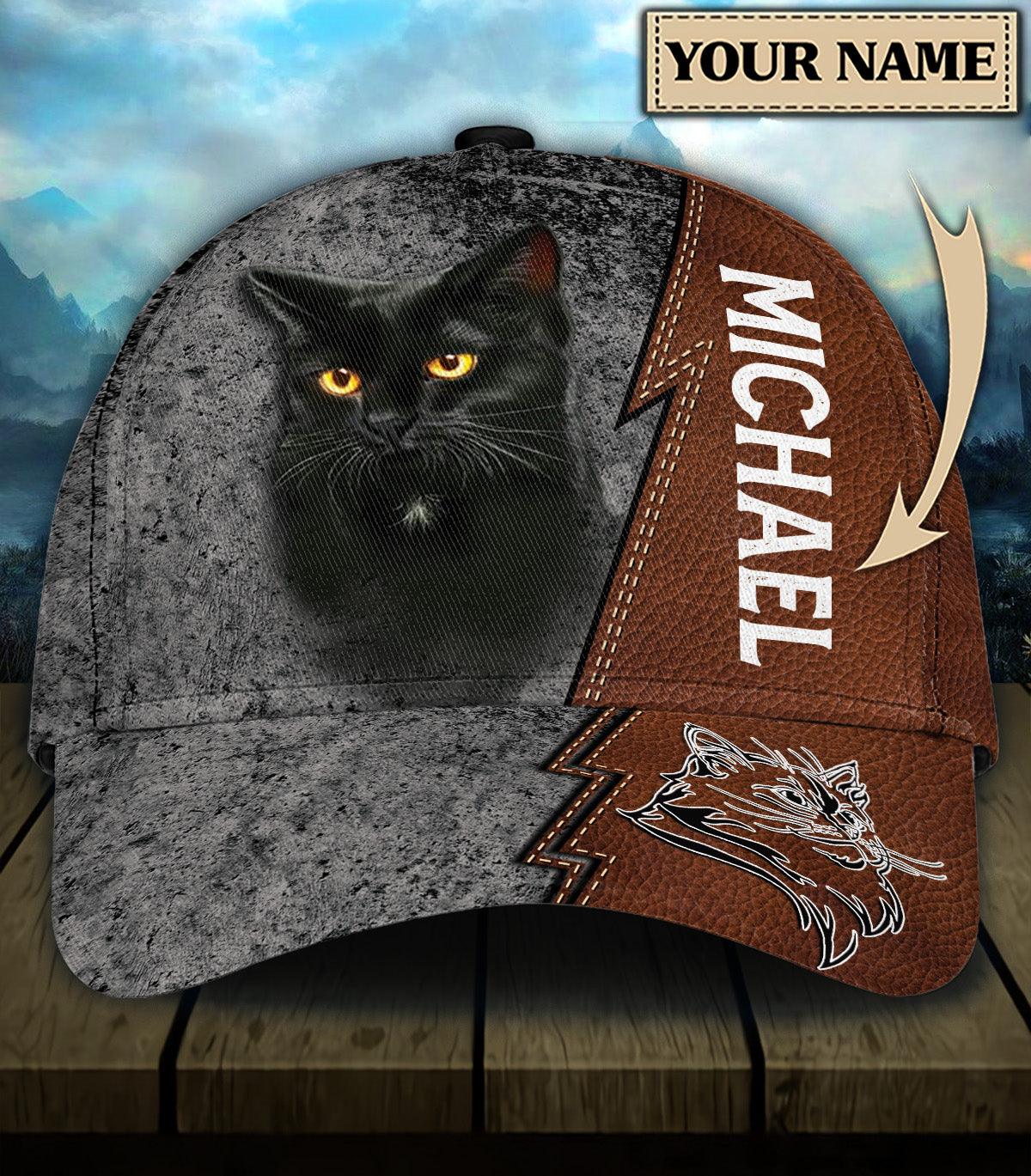 Personalized Cat Classic Cap, Personalized Gift for Cat Lovers, Cat Mom, Cat Dad Trucker Hats Custom Hats Gifts For Men & Women