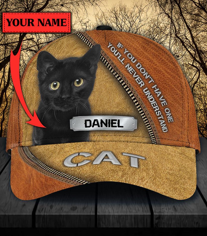 Personalized Cat Classic Cap, Personalized Gift for Cat Lovers, Cat Mom, Cat Dad Trucker Hats Custom Hats Gifts For Men & Women