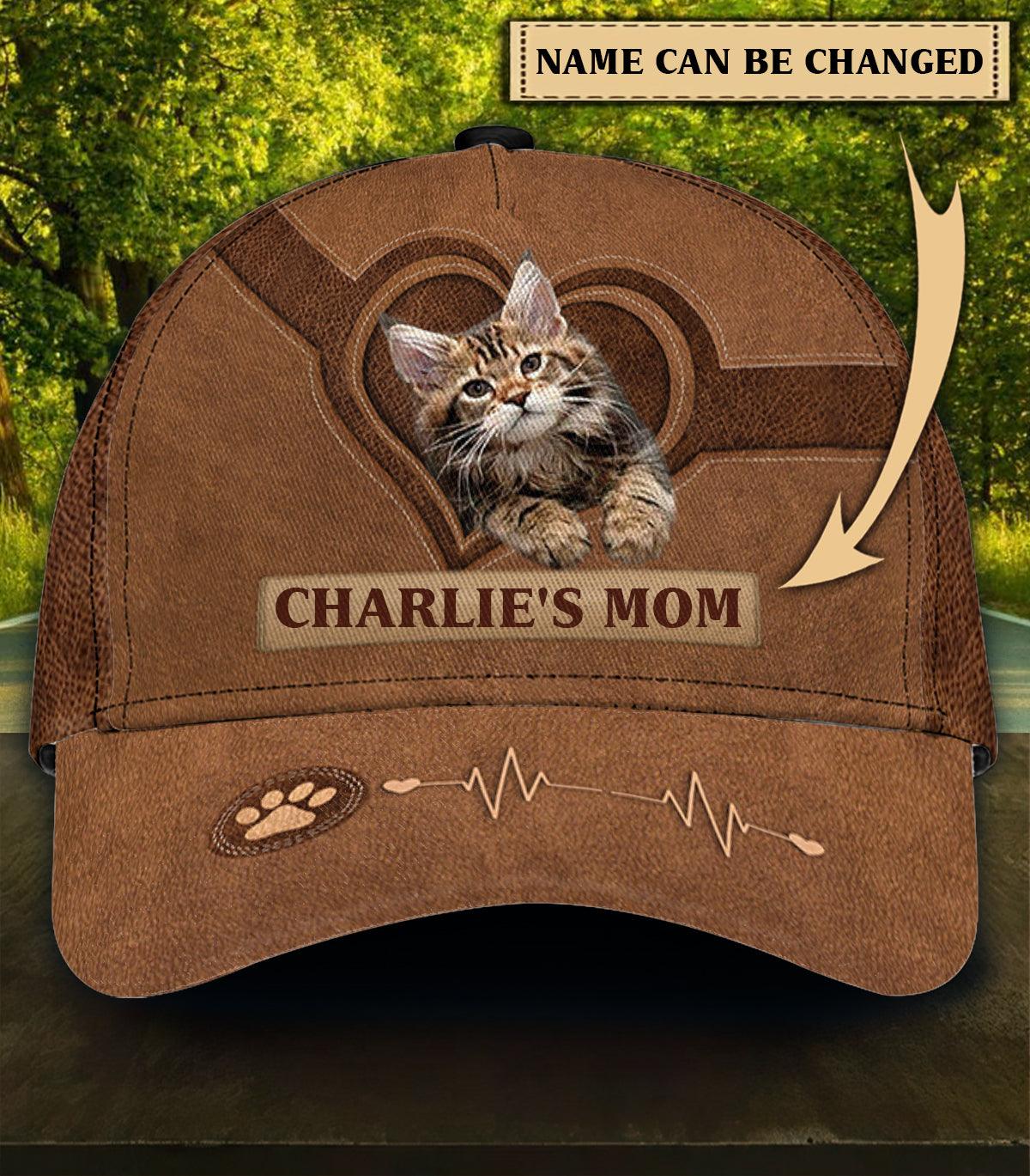 Personalized Cat Classic Cap, Personalized Gift for Cat Lovers, Cat Mom, Cat Dad Trucker Hats Custom Hats Gifts For Men & Women