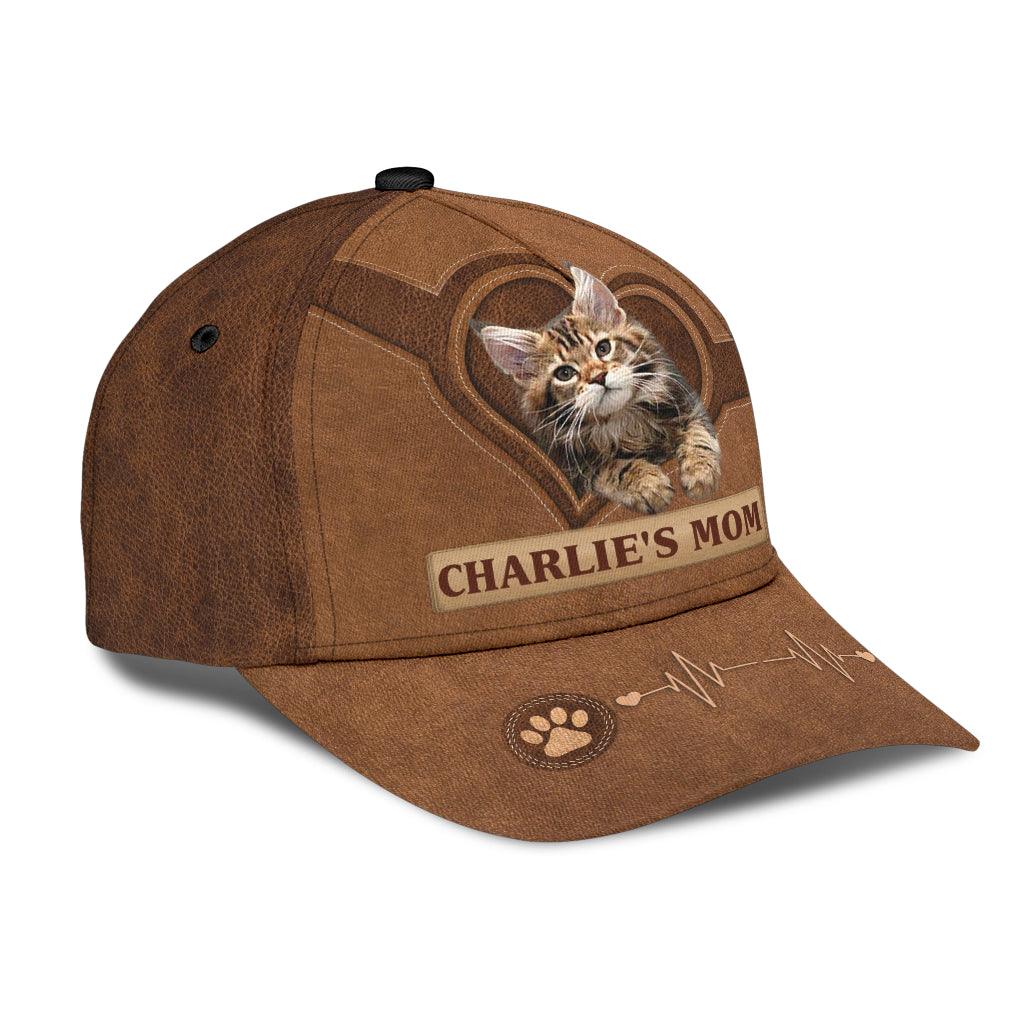 Personalized Cat Classic Cap, Personalized Gift for Cat Lovers, Cat Mom, Cat Dad Trucker Hats Custom Hats Gifts For Men & Women