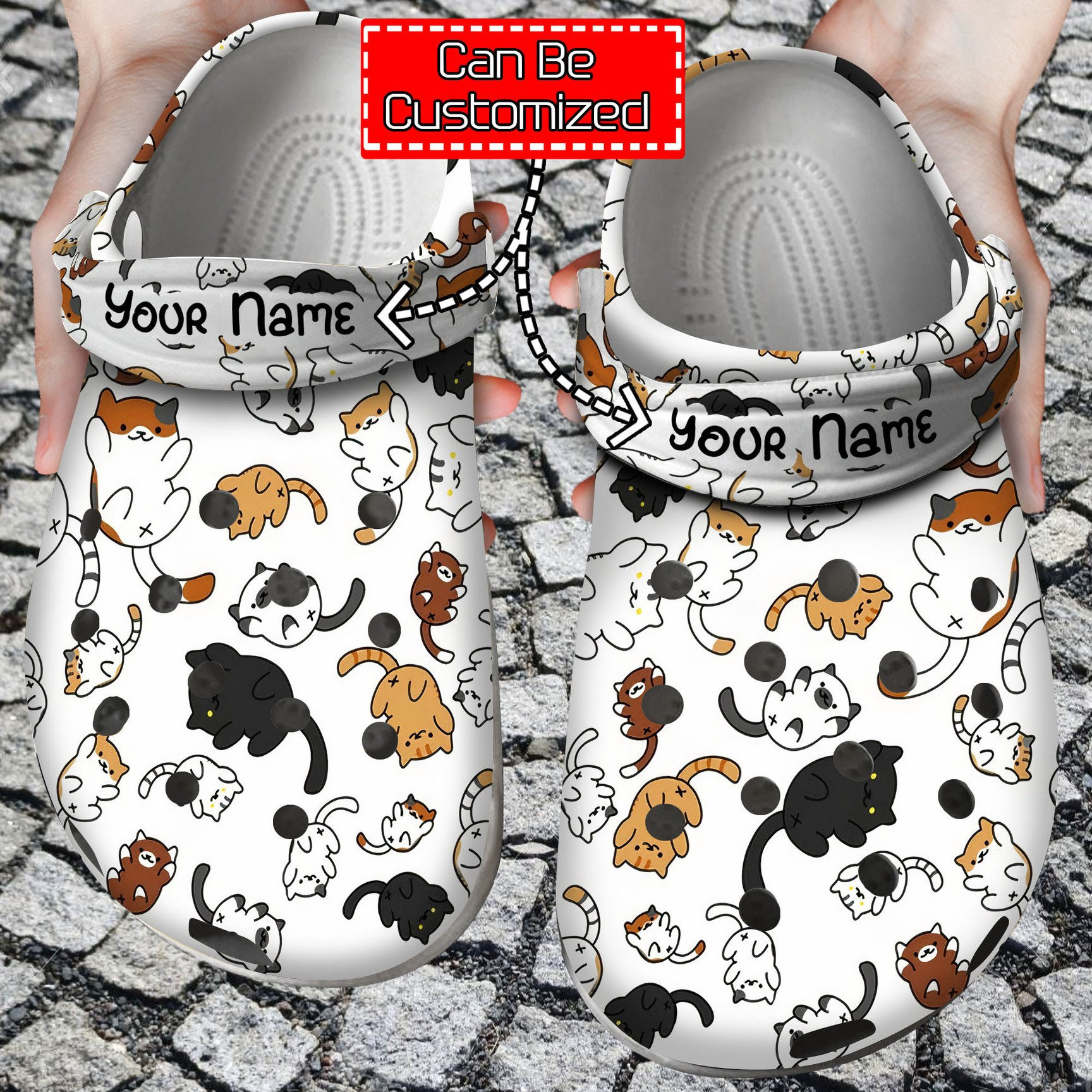 Personalized Cat Pattern Gift For Lovers Comfortable Summer clog Shoes Cat