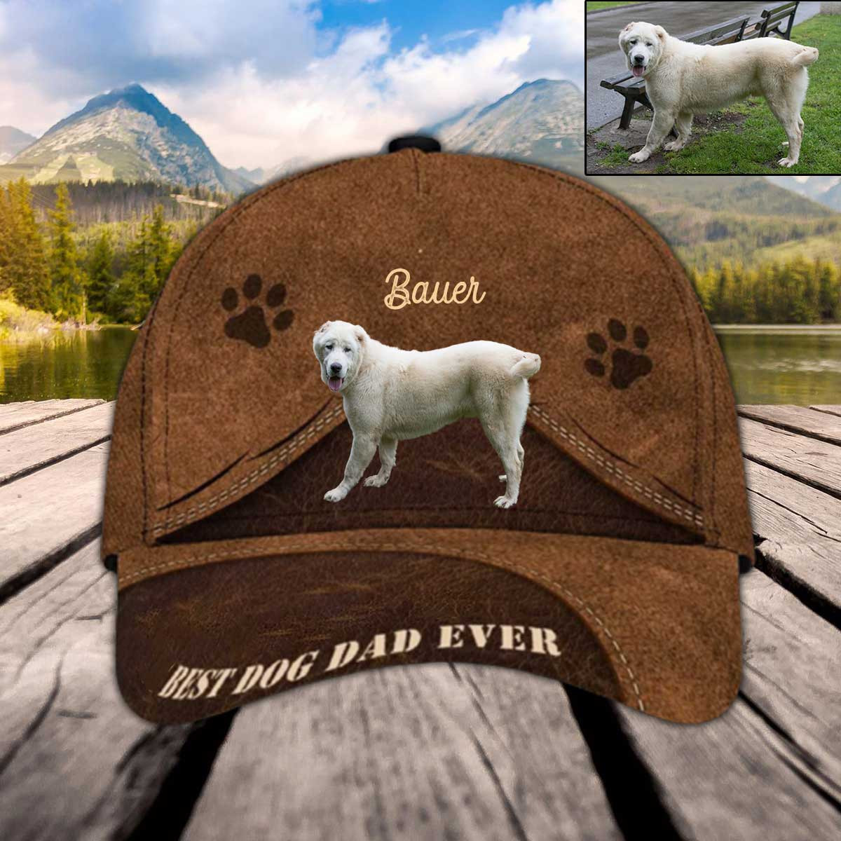 Personalized Central Asian Shepherd Hat, Custom Photo Central Asian Shepherd Cap for Mom & Dad Trucker Hats Custom Hats Gifts For Men & Women