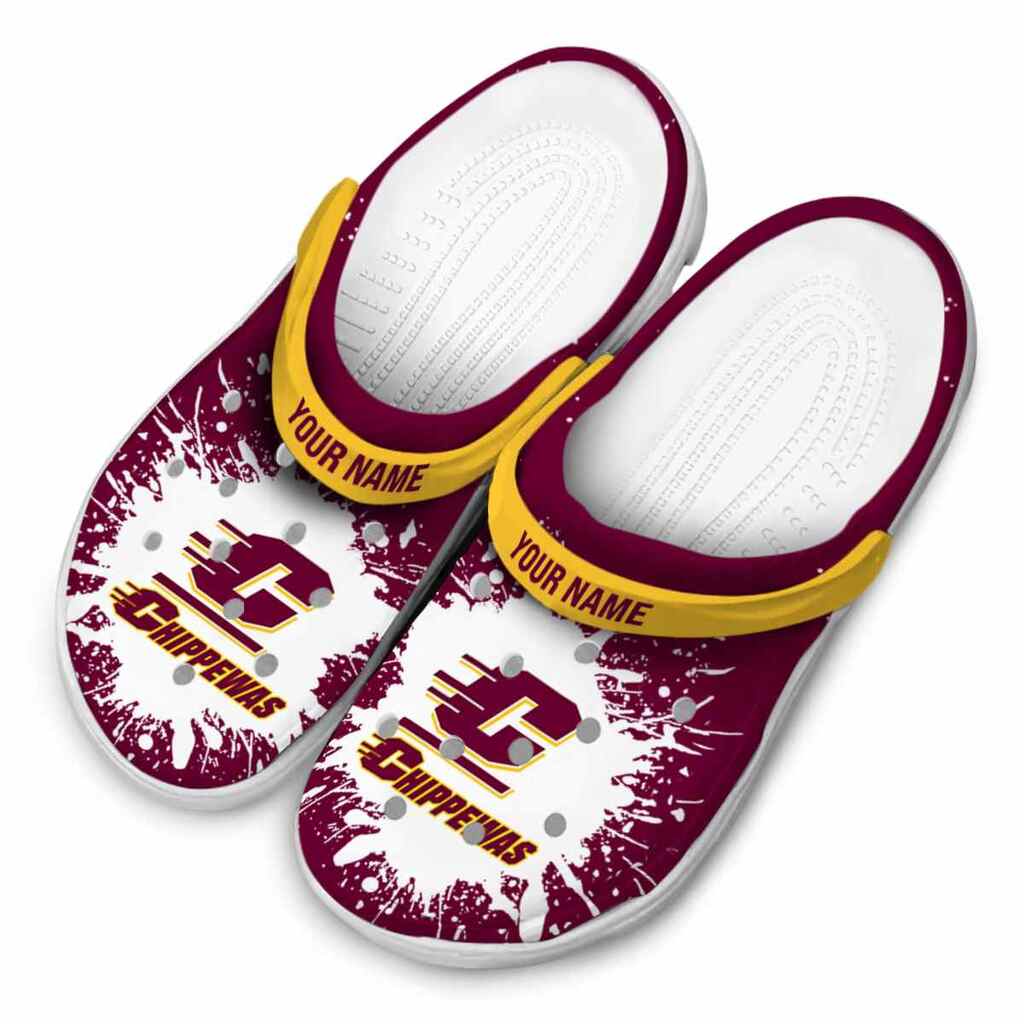 Personalized Central Michigan Chippewas Splash Art ClogTVC1801747 - Image 4