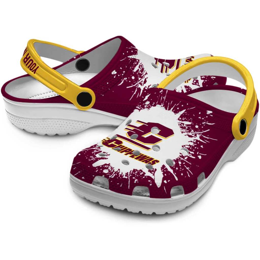 Personalized Central Michigan Chippewas Splash Art ClogTVC1801747 - Image 3