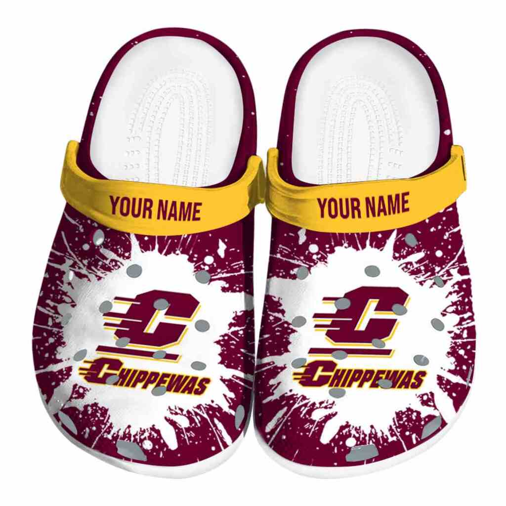 Personalized Central Michigan Chippewas Splash Art ClogTVC1801747