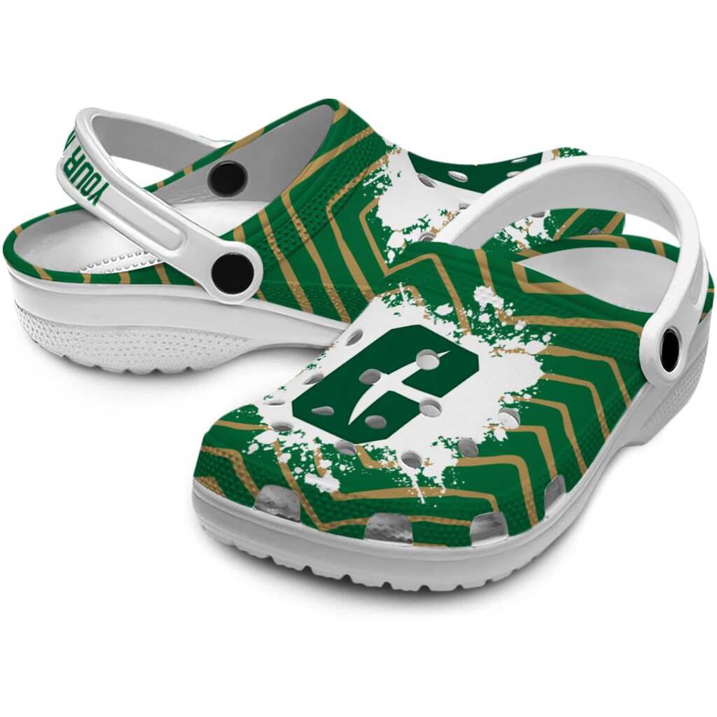 Personalized Charlotte 49ers Zigzag Paint Burst ClogTVC1801779 - Image 3