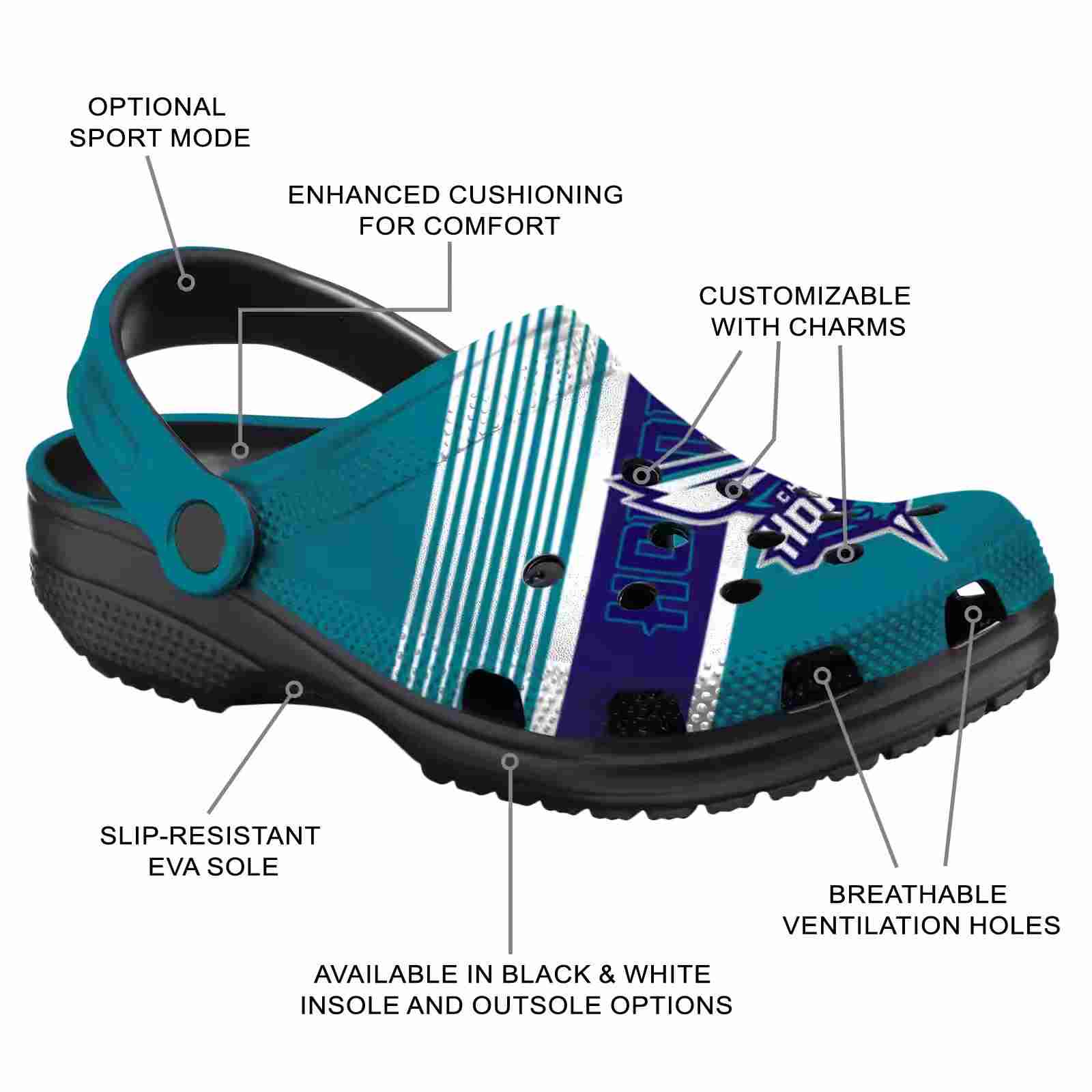 Personalized Charlotte Hornets Vibrant Dual-Tone ClogTVC1801683 - Image 5