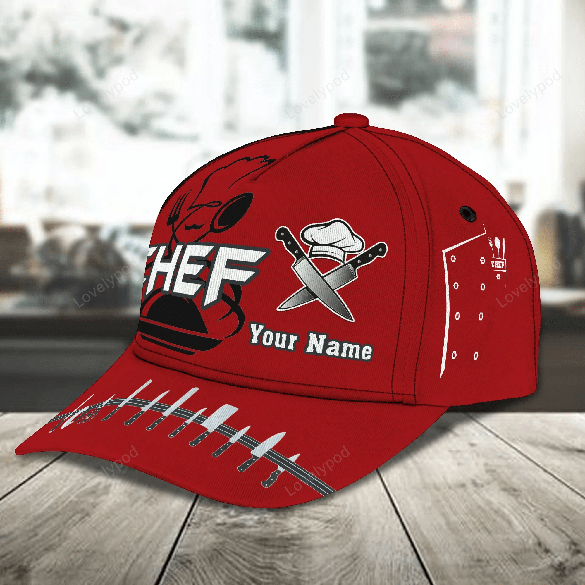 Personalized Chef Classic Cap, Chef Hat with Name, Gift for Chef, Him, Her, Friend, Trucker Hats Custom Hats Gifts For Men & Women