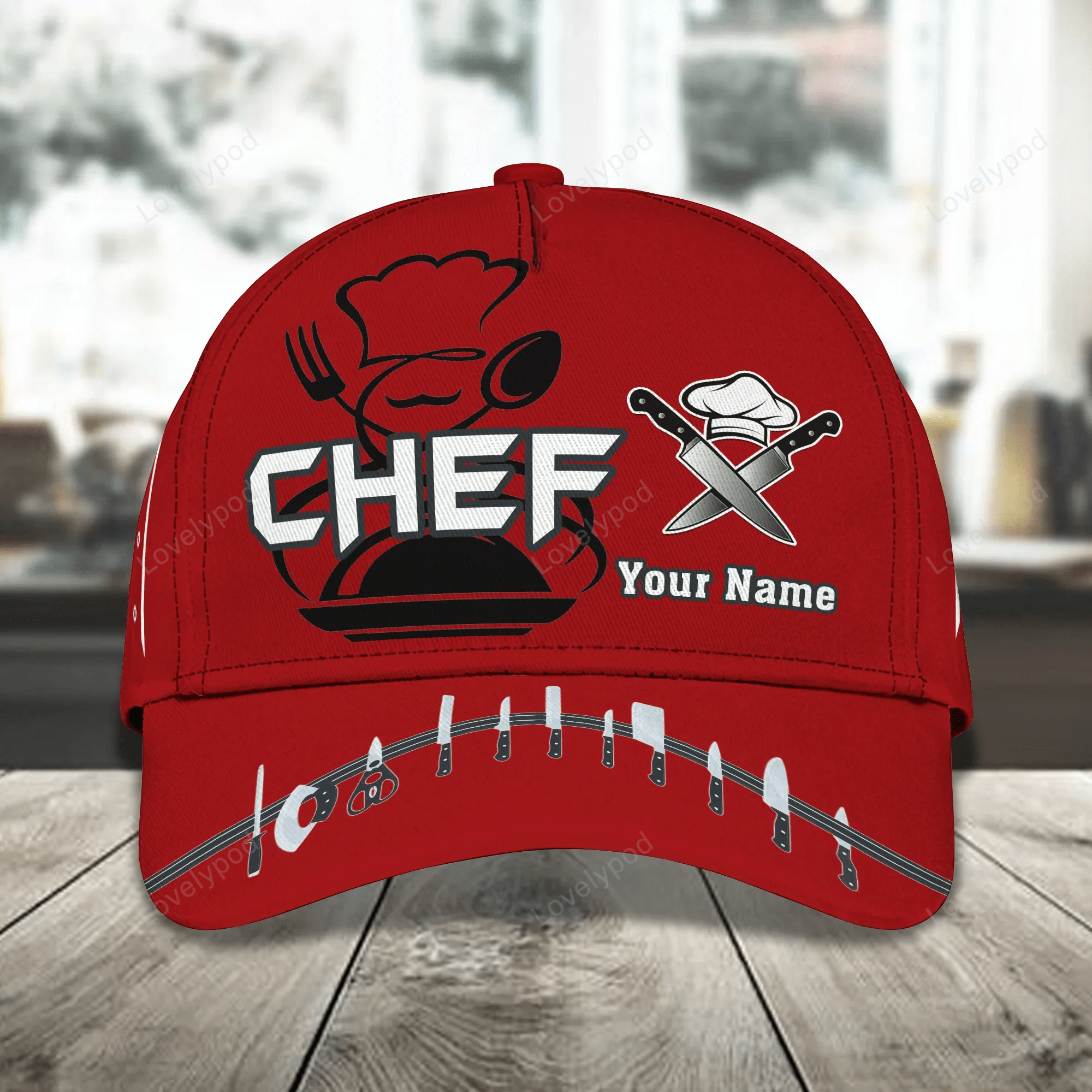 Personalized Chef Classic Cap, Chef Hat with Name, Gift for Chef, Him, Her, Friend, Trucker Hats Custom Hats Gifts For Men & Women
