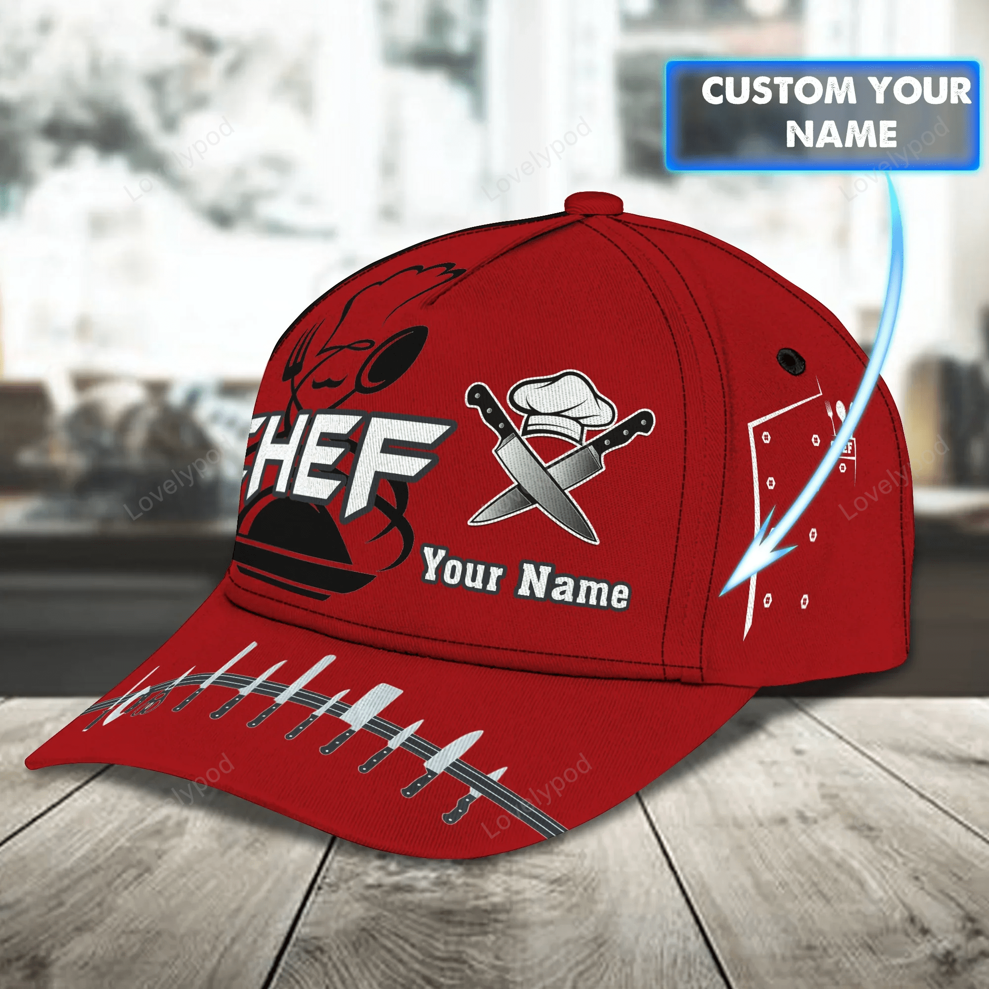 Personalized Chef Classic Cap, Chef Hat with Name, Gift for Chef, Him, Her, Friend, Trucker Hats Custom Hats Gifts For Men & Women