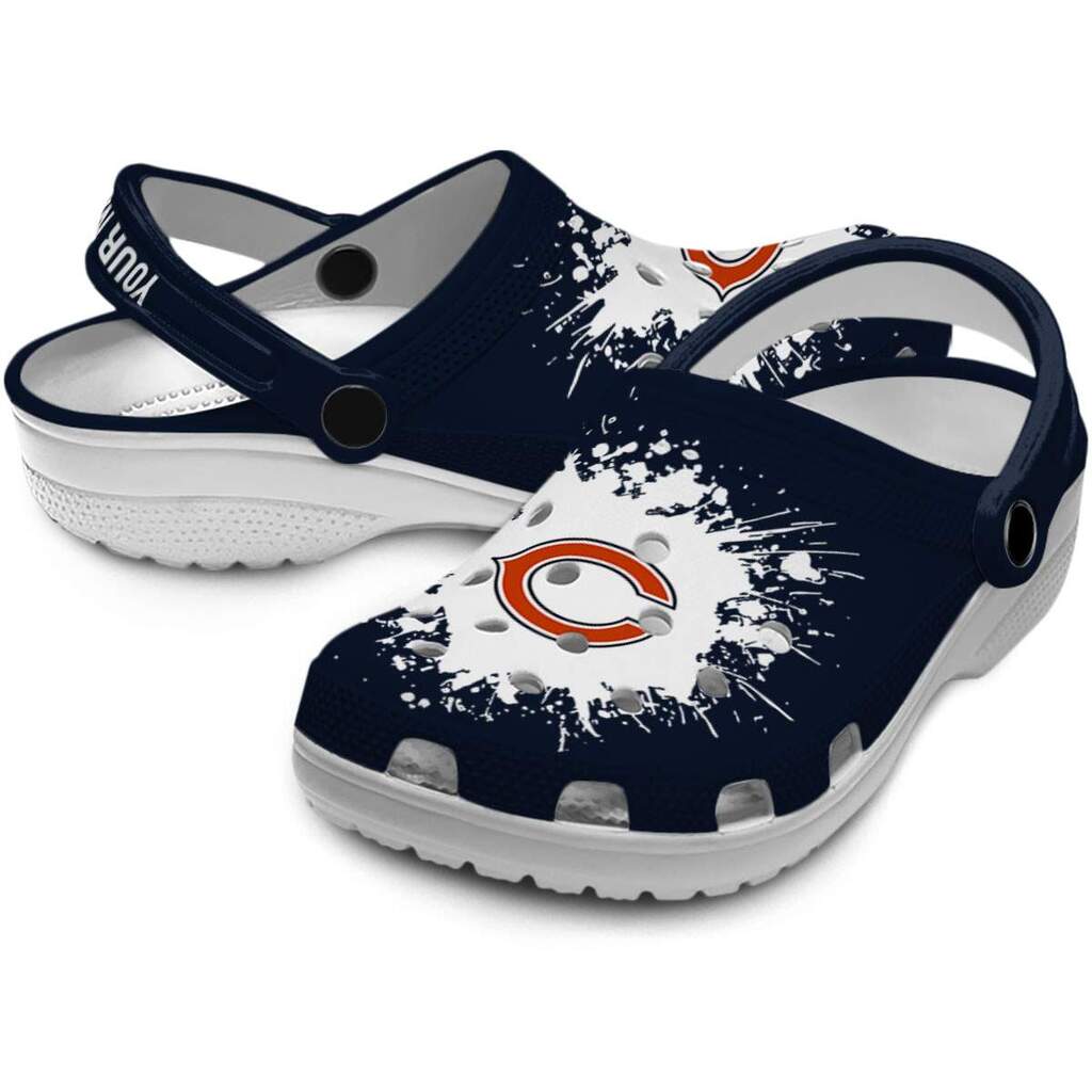 Personalized Chicago Bears Splatter Background ClogTVC1801191 - Image 3