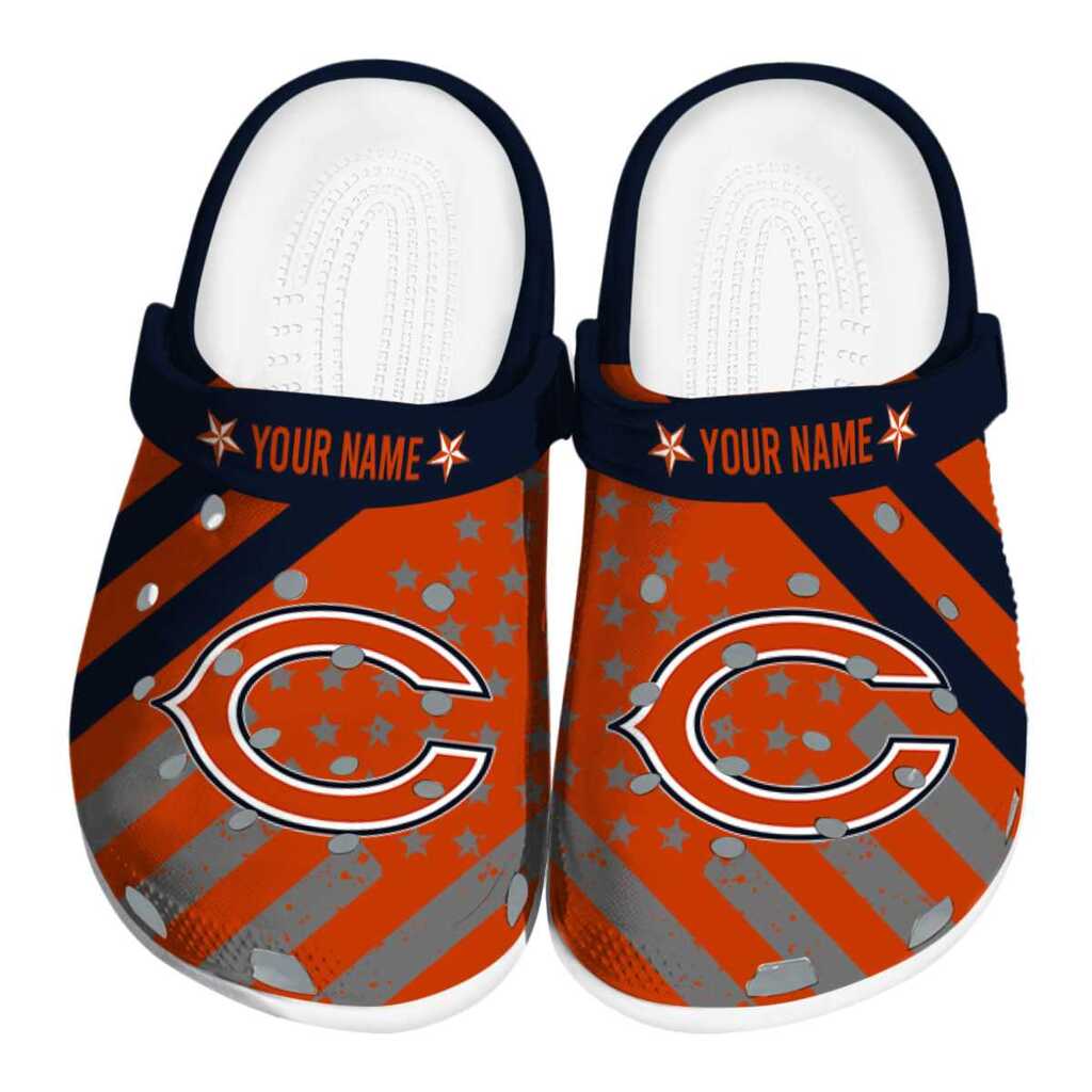 Personalized Chicago Bears Star-Spangled Graphic ClogTVC1801191
