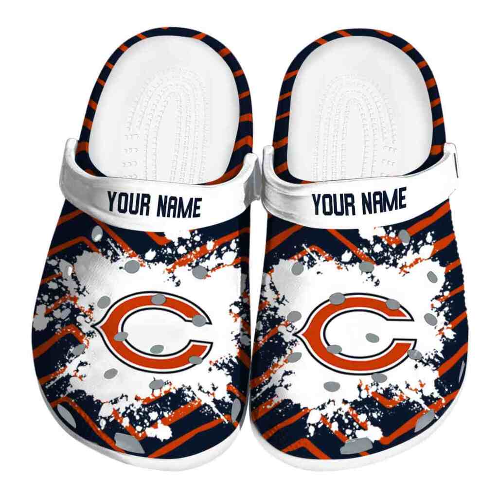 Personalized Chicago Bears Zigzag Paint Burst ClogTVC1801191