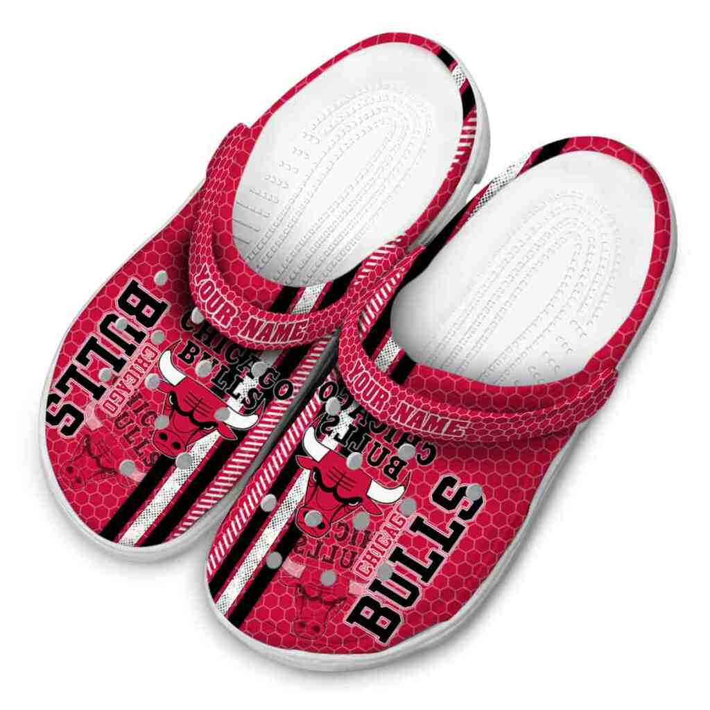 Personalized Chicago Bulls Contrasting Stripes ClogTVC1801914 - Image 4