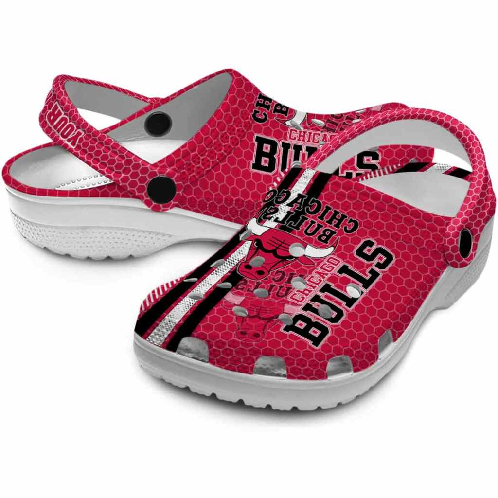 Personalized Chicago Bulls Contrasting Stripes ClogTVC1801914 - Image 3