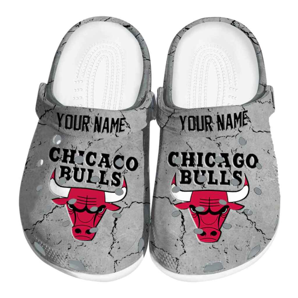 Personalized Chicago Bulls Cracked Texture ClogTVC1801914
