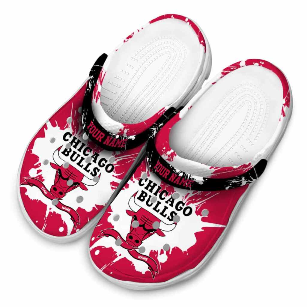 Personalized Chicago Bulls Splatter Pattern ClogTVC1801915 - Image 4