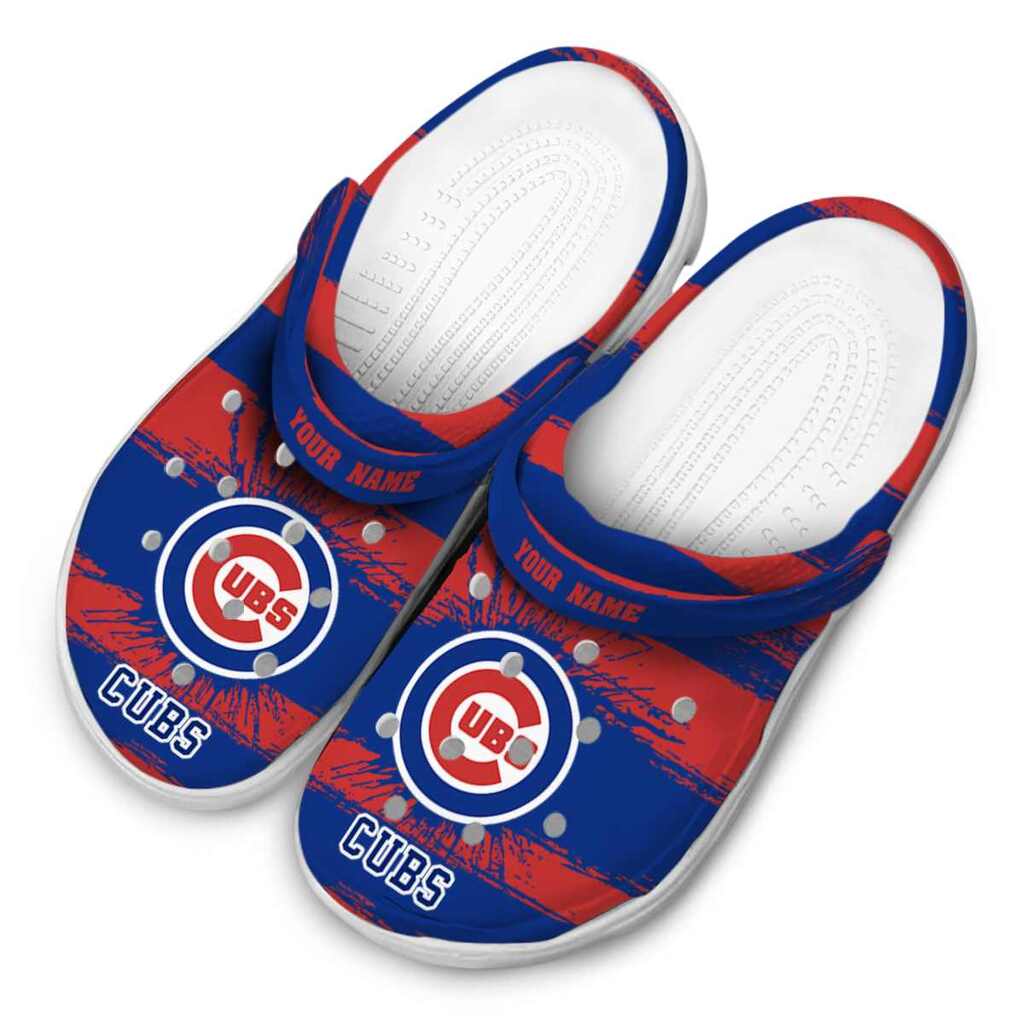 Personalized Chicago Cubs Paint Splatter Graphics ClogTVC1801189 - Image 4