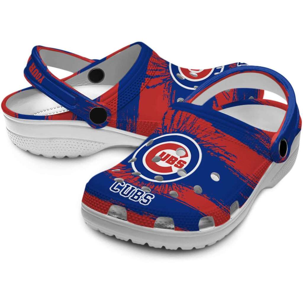 Personalized Chicago Cubs Paint Splatter Graphics ClogTVC1801189 - Image 3