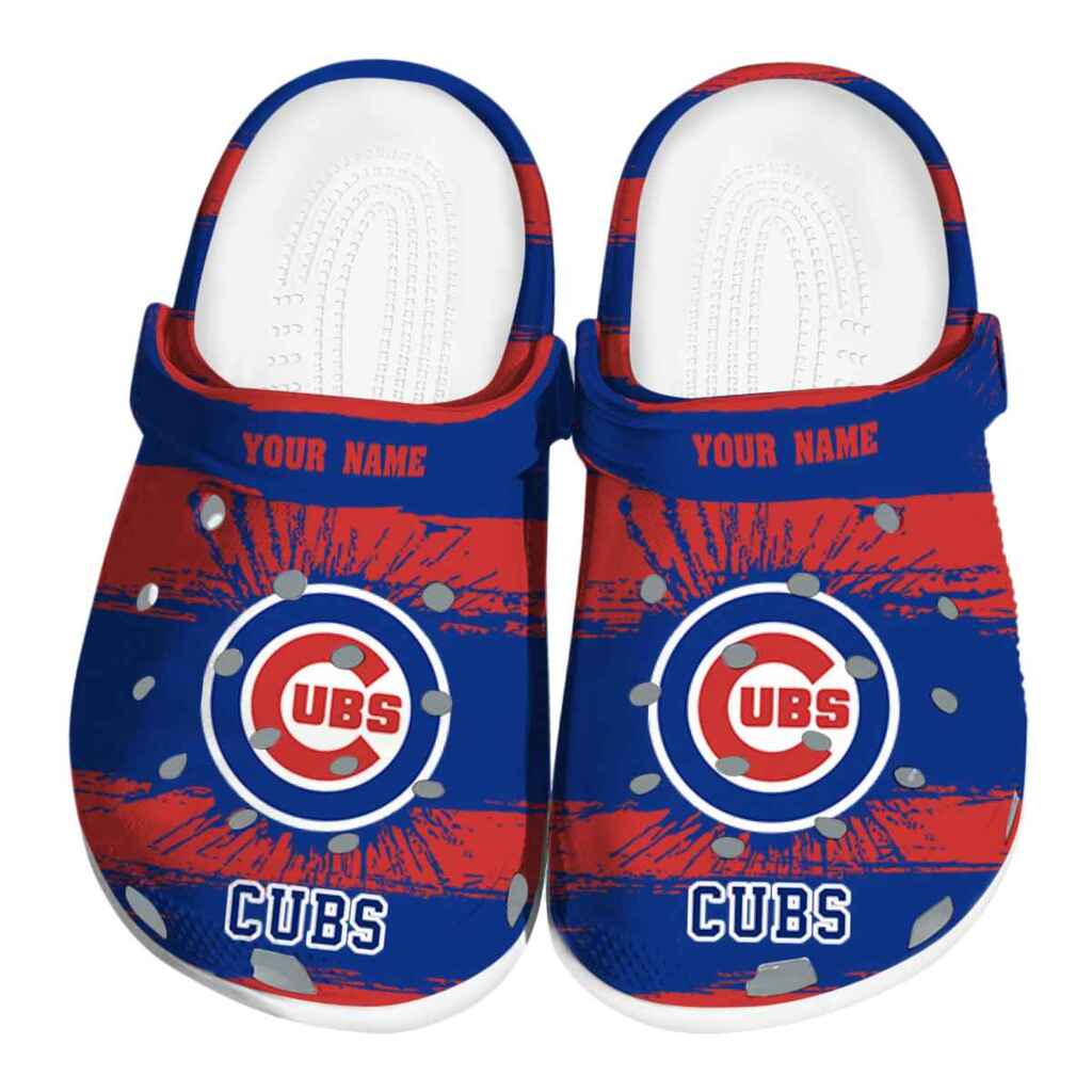 Personalized Chicago Cubs Paint Splatter Graphics ClogTVC1801189