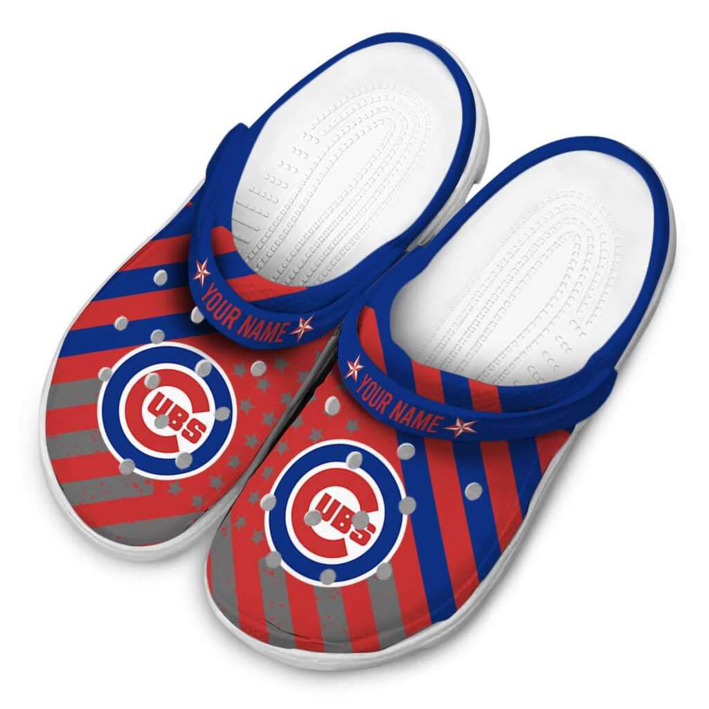 Personalized Chicago Cubs Star-Spangled Graphic ClogTVC1801189 - Image 4