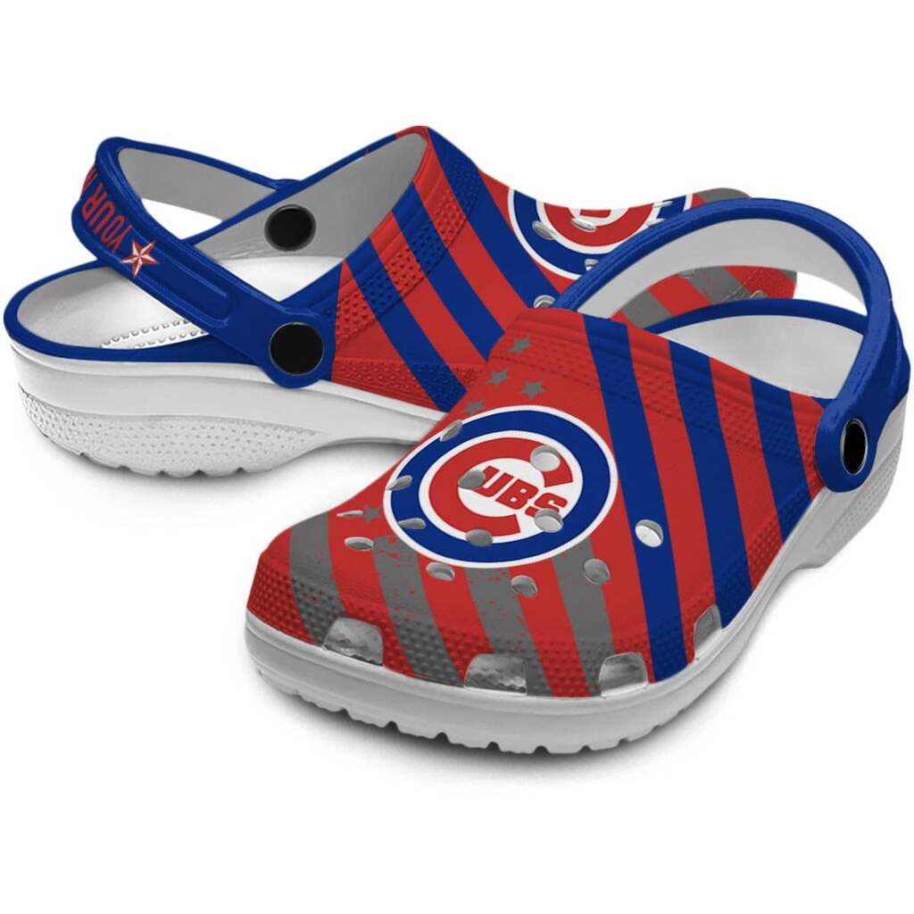 Personalized Chicago Cubs Star-Spangled Graphic ClogTVC1801189 - Image 3