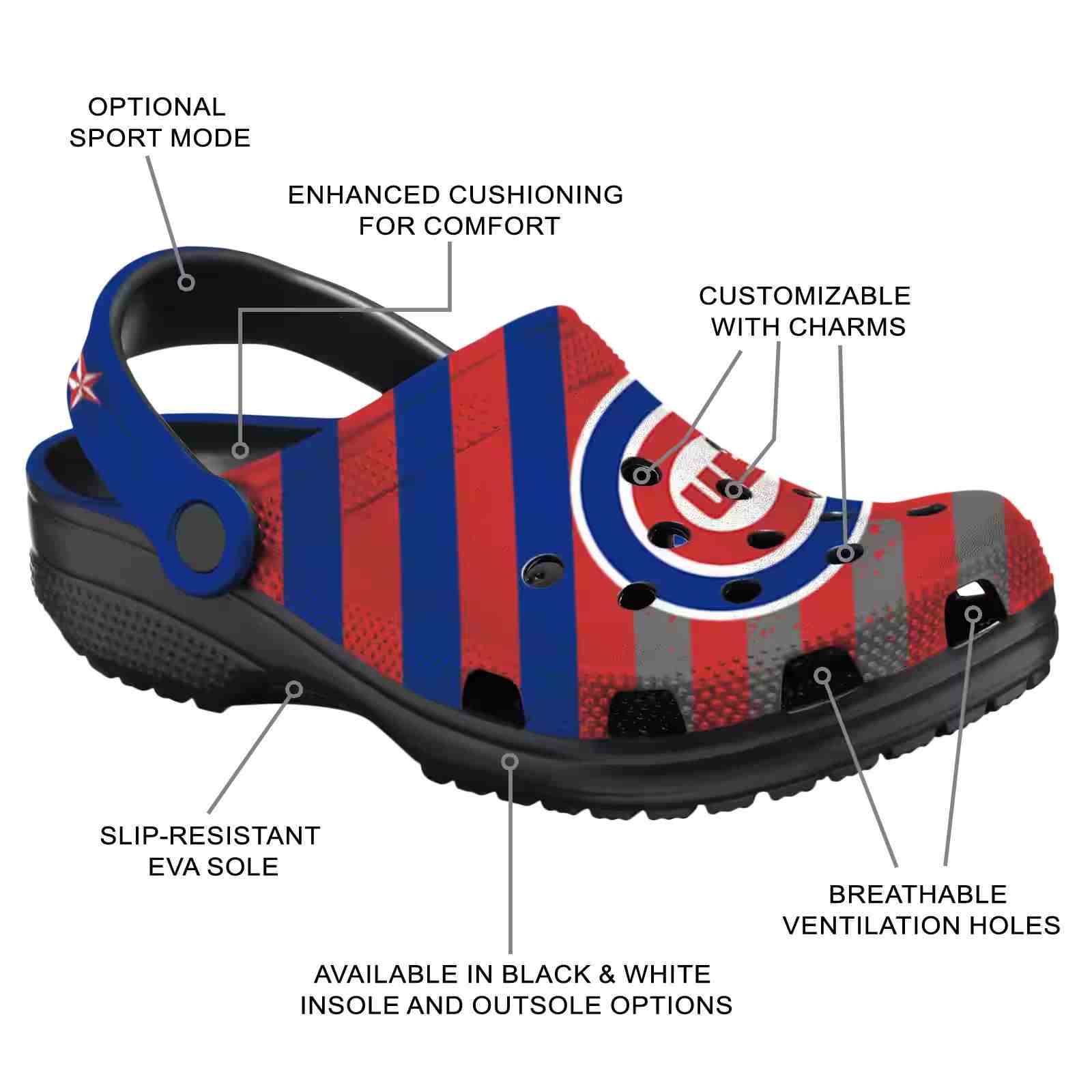 Personalized Chicago Cubs Star-Spangled Graphic ClogTVC1801189 - Image 5